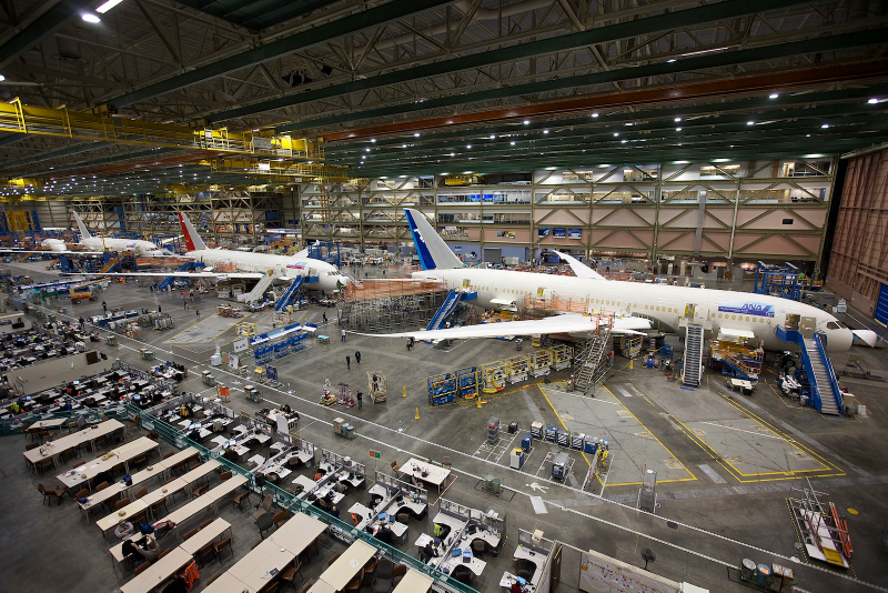 Illustration for article titled The Stunning Factory Porn Of Aircraft Assembly Lines